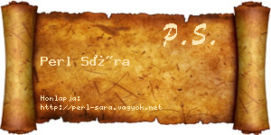 Perl Sára névjegykártya