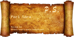 Perl Sára névjegykártya