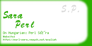 sara perl business card